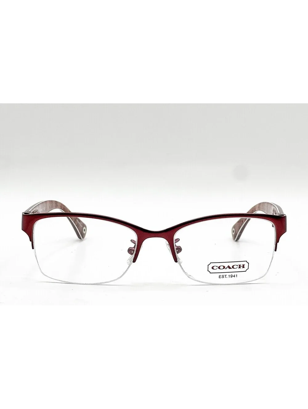Coach HC 5038 9134 Satin Burgundy Rectangle Authentic Eyeglass Frames 52-17